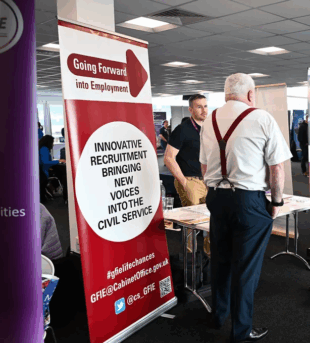 Picture of GFiE and HMRC Staff member at veterans event