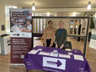 Members of the GFiE team doing engagement activities